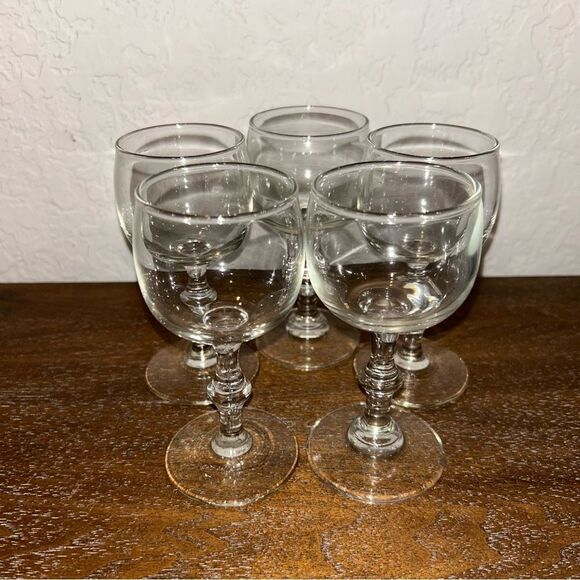 Cocktail Cordials Wine Decorative Stem Glasses - Picture 1 of 6